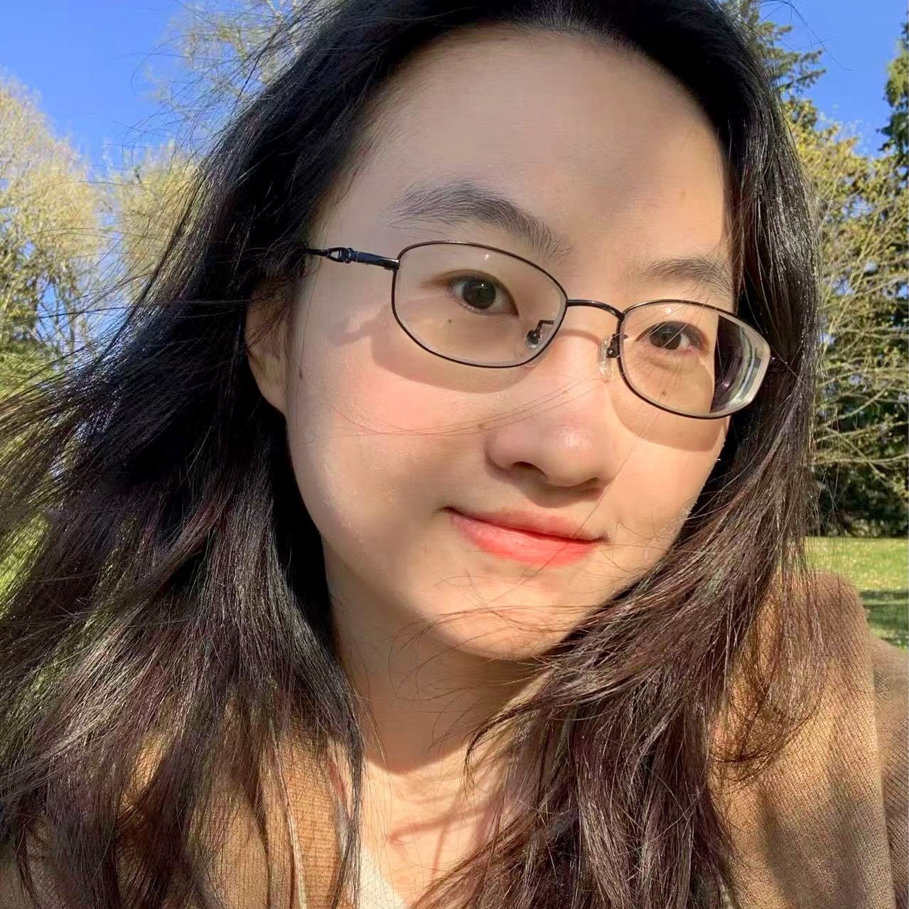 Close portrait of a young woman's face.